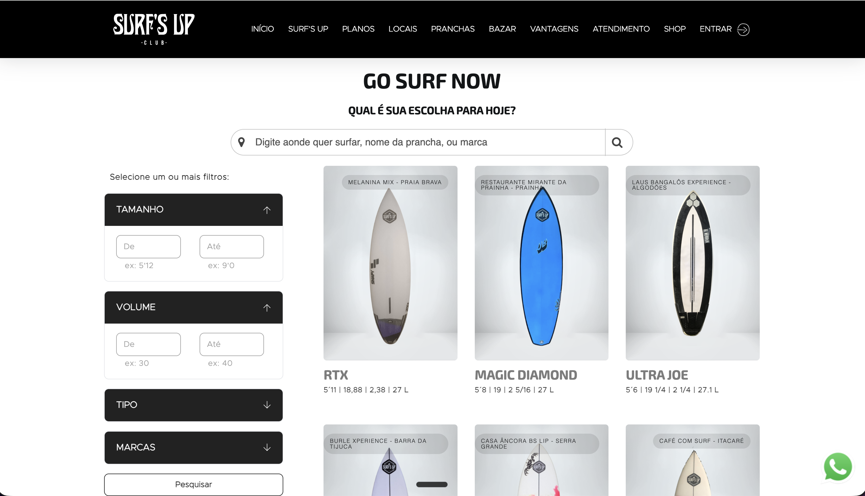 SurfsUp board listing